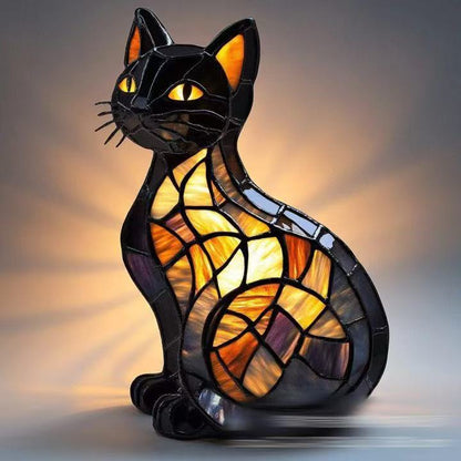 Handmade cat lamp